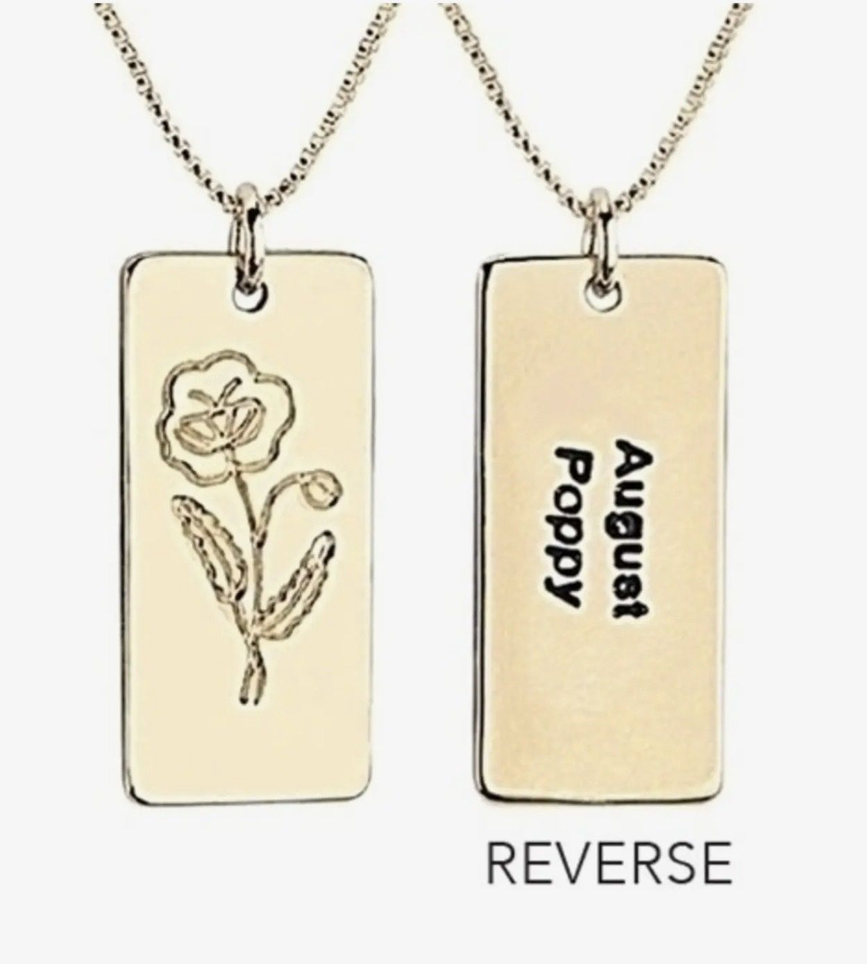 Birth Flower Necklace - August
