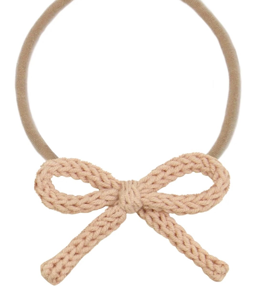Crochet Headband Bow - Butterscotch