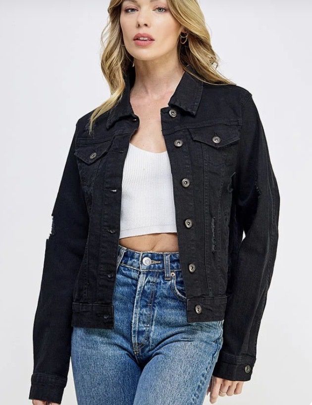 Boyfriends Denim Jacket - Black