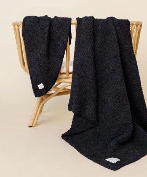 Chenille Blanket- CHARCOAL - 50X70IN