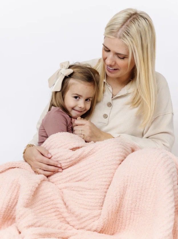 Chenille Blanket - Blush Pink-50x70 in
