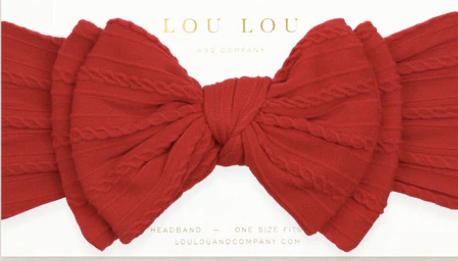 Cable Knit Headband - Red