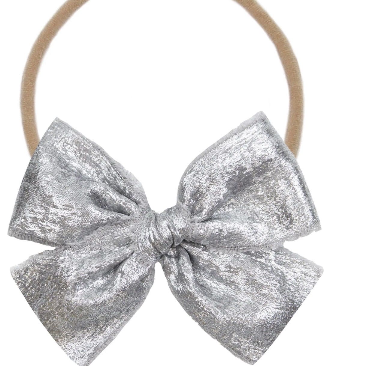 Chiffon Bow - Chrome Shimmer Headband