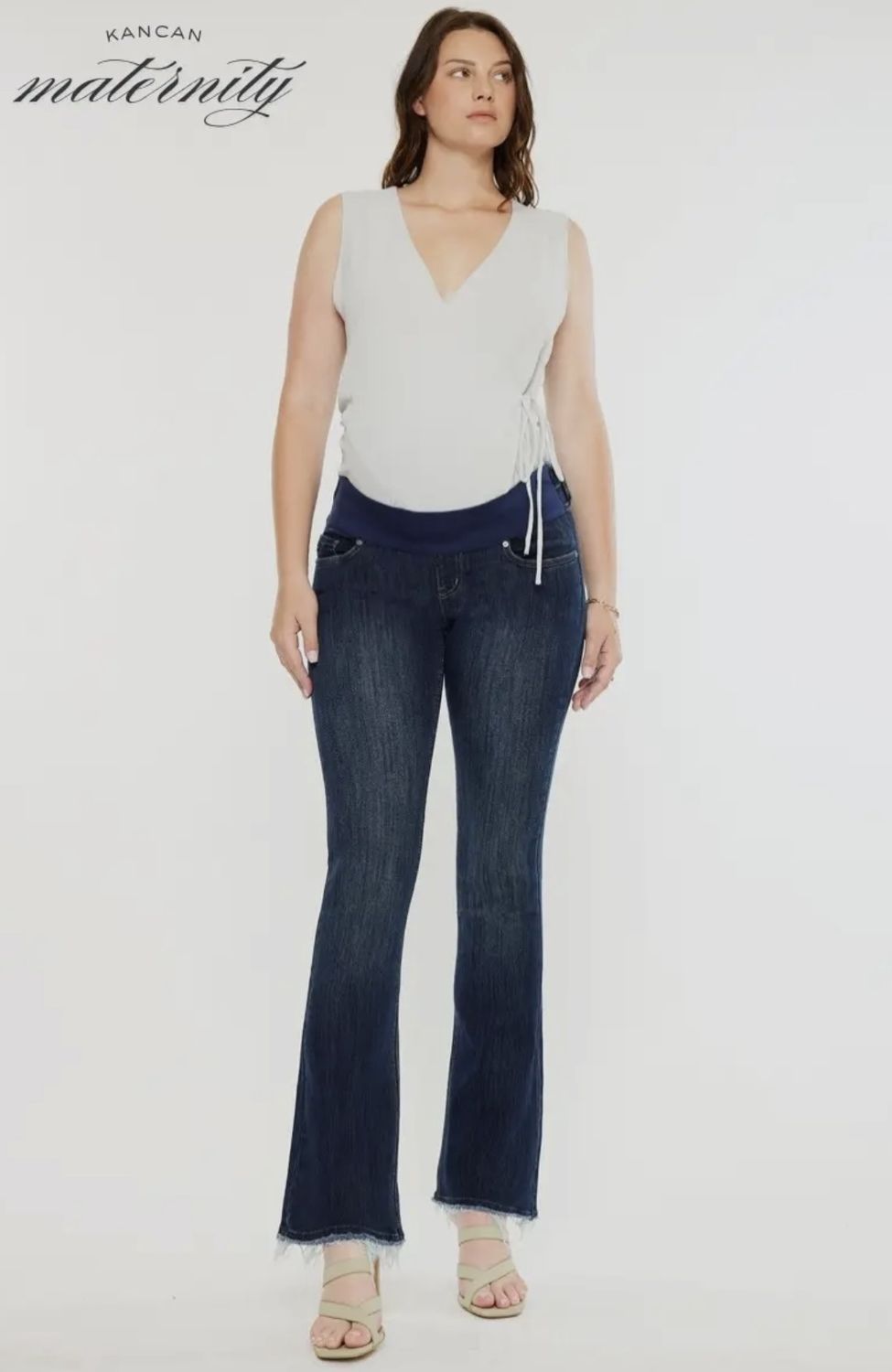 Lulu Maternity Bootcut Jeans, Color: Dark, Size: 3/25