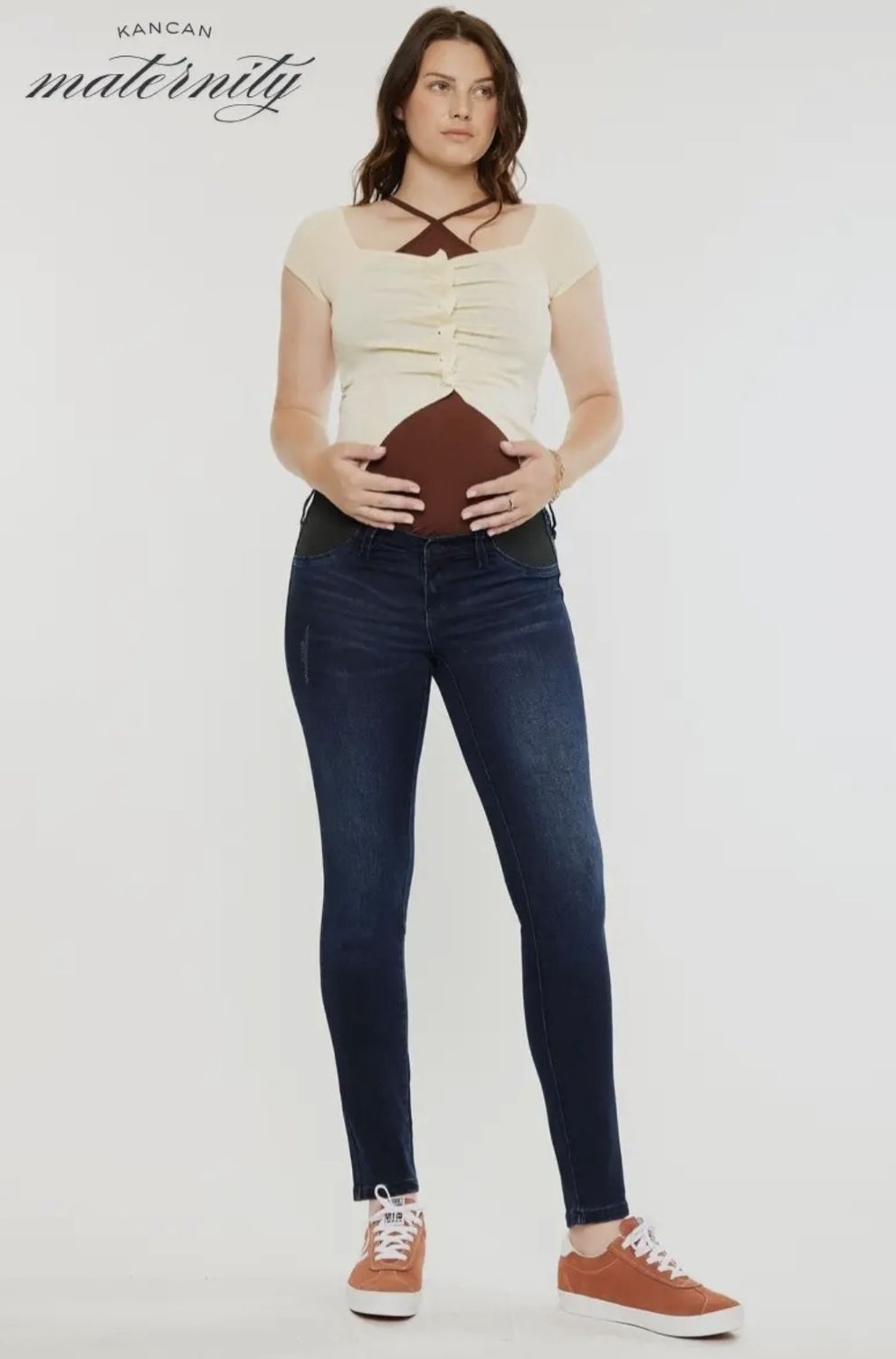 Stella Maternity Skinny Jeans, Color: Dark Wash, Size: 3/25