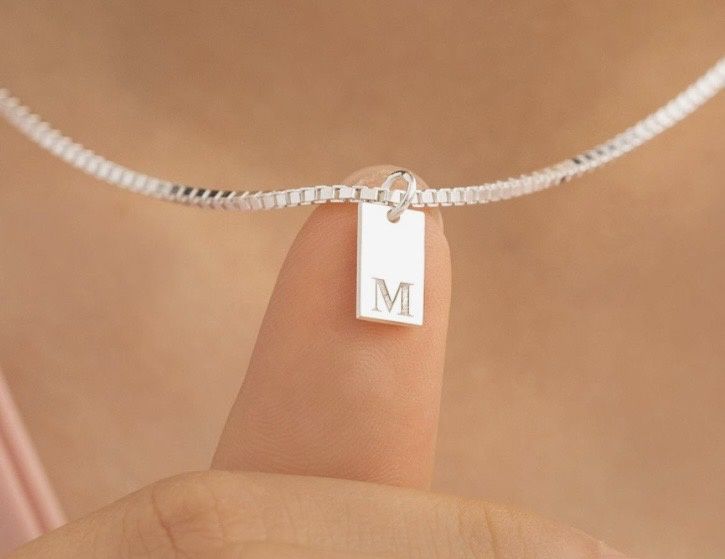 Initial Necklaces, Color: Silver