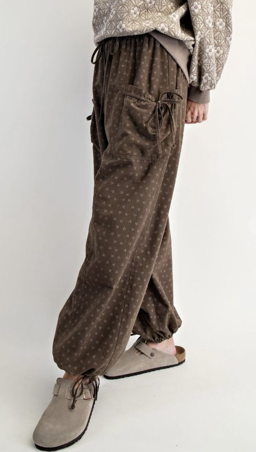 Cozy Jogger Pants, Color: Olive, Size: Small