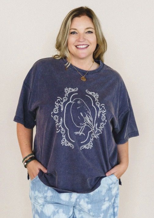 Bird Graphic Short Sleeve T-Shirt