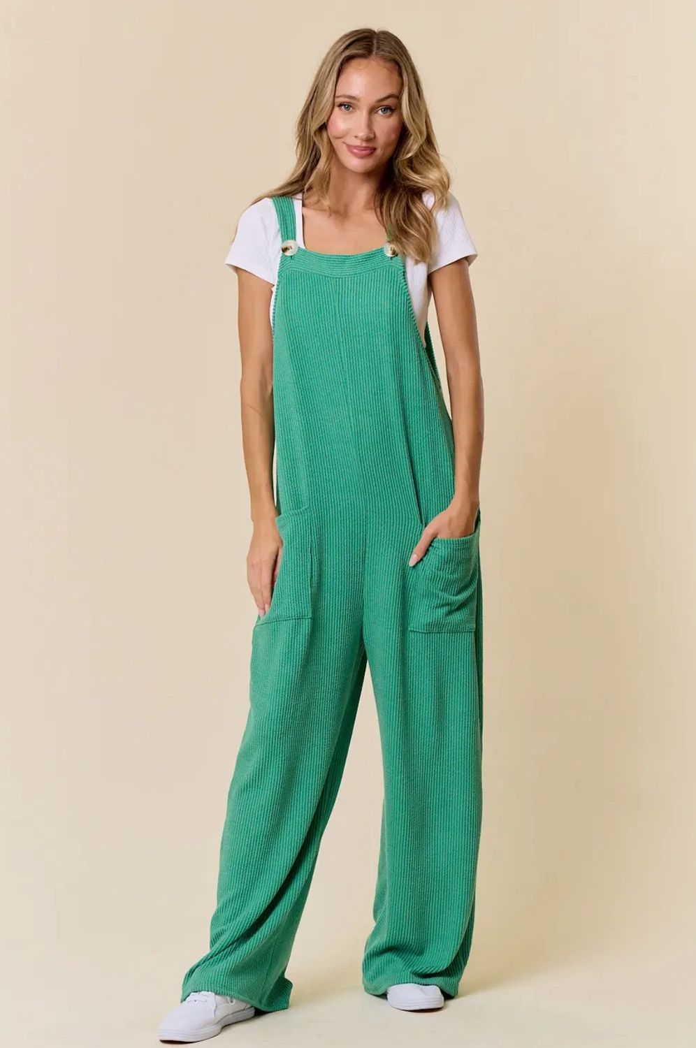 Addie Cozy Romper - Green, Color: Green, Size: Small