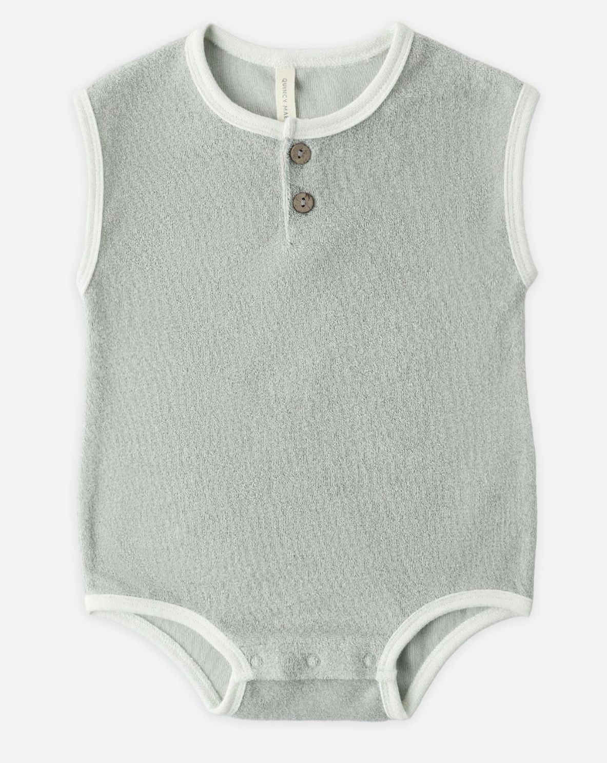 Terry Cloth Romper - Sage, Color: Sage, Size: 0-3M