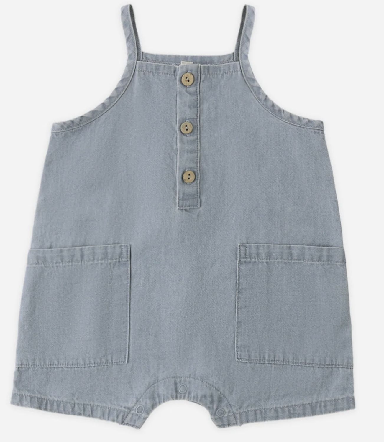 Oakley Romper - Chambray, Color: Chambray, Size: 0-3M