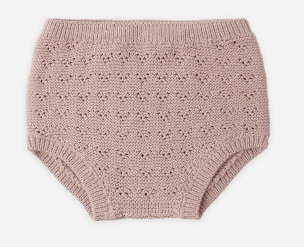 Knit Bloomer - Mauve, Color: Mauve, Size: 0-3M