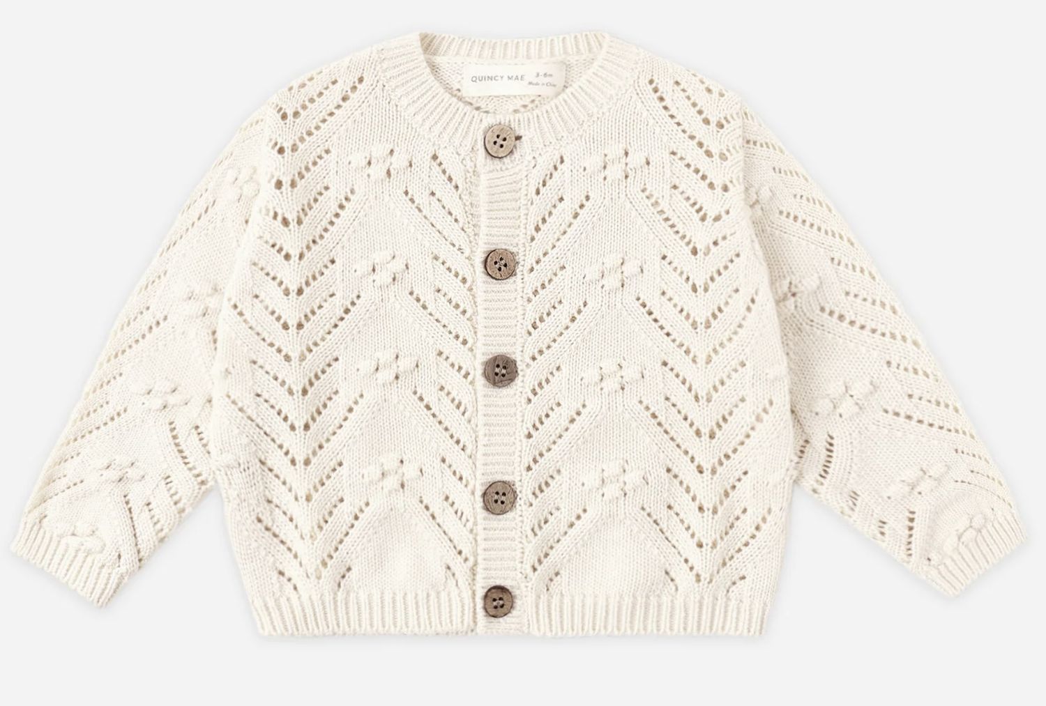 Carlie Knit Cardigan, Color: Natural, Size: 0-3M