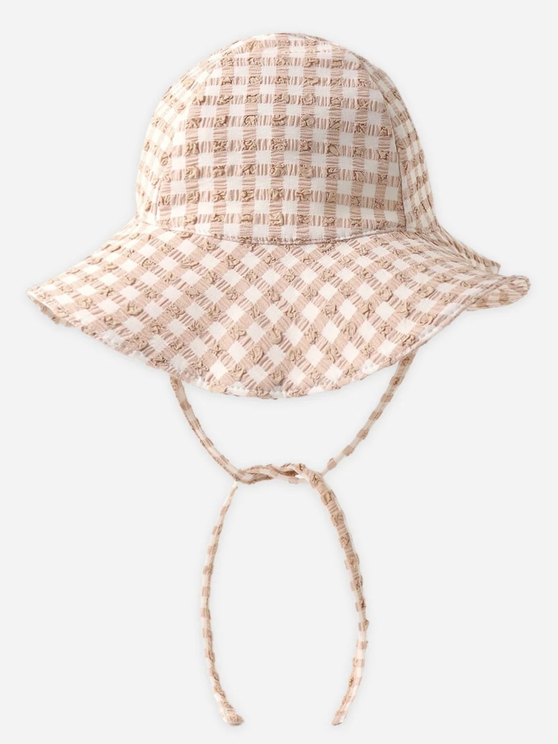 Sun Hat Checkered, Color: Melon, Size: 0-6M