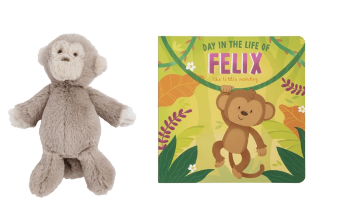 Monkey Book with Plush