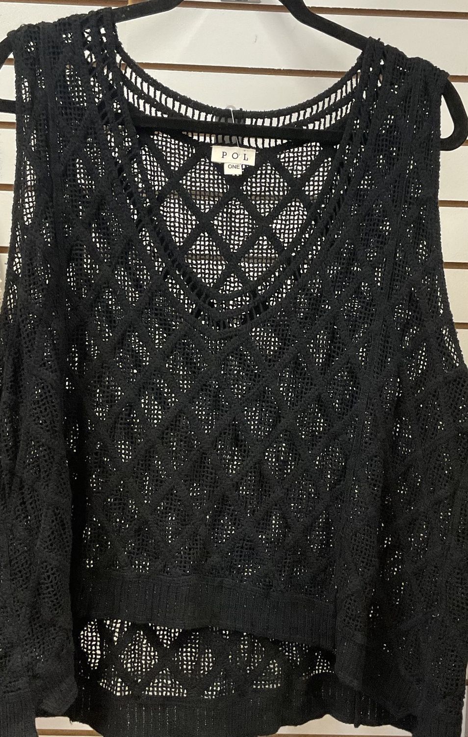 Crochet V-Neck Sleeveless Top