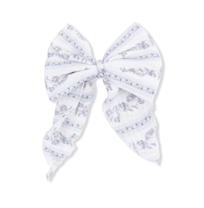 Kim Floral Stripe Large Bow