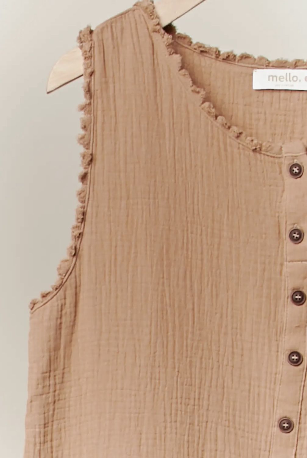 Gloria Raw Hem Tank