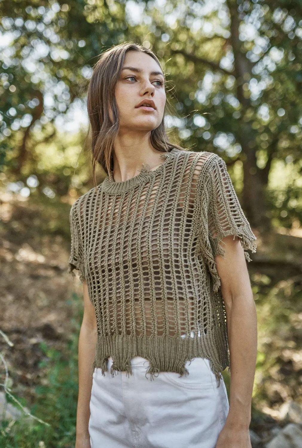 Jessica Crochet  - Olive, Size: Small