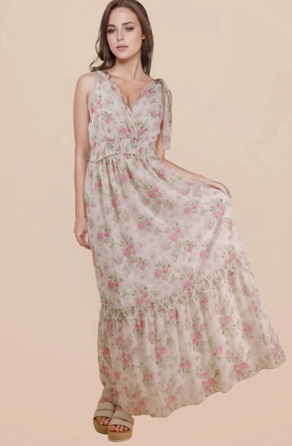 Sarah Floral Dress - Pink, Size: Small