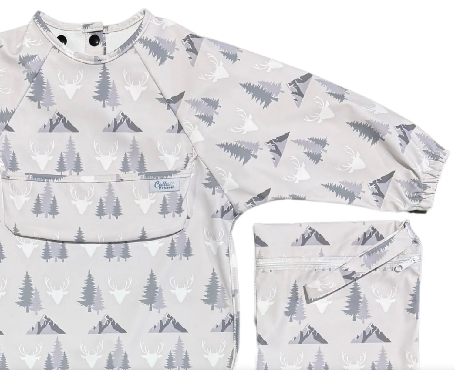 Dinner Time Bib Mountains - Linen