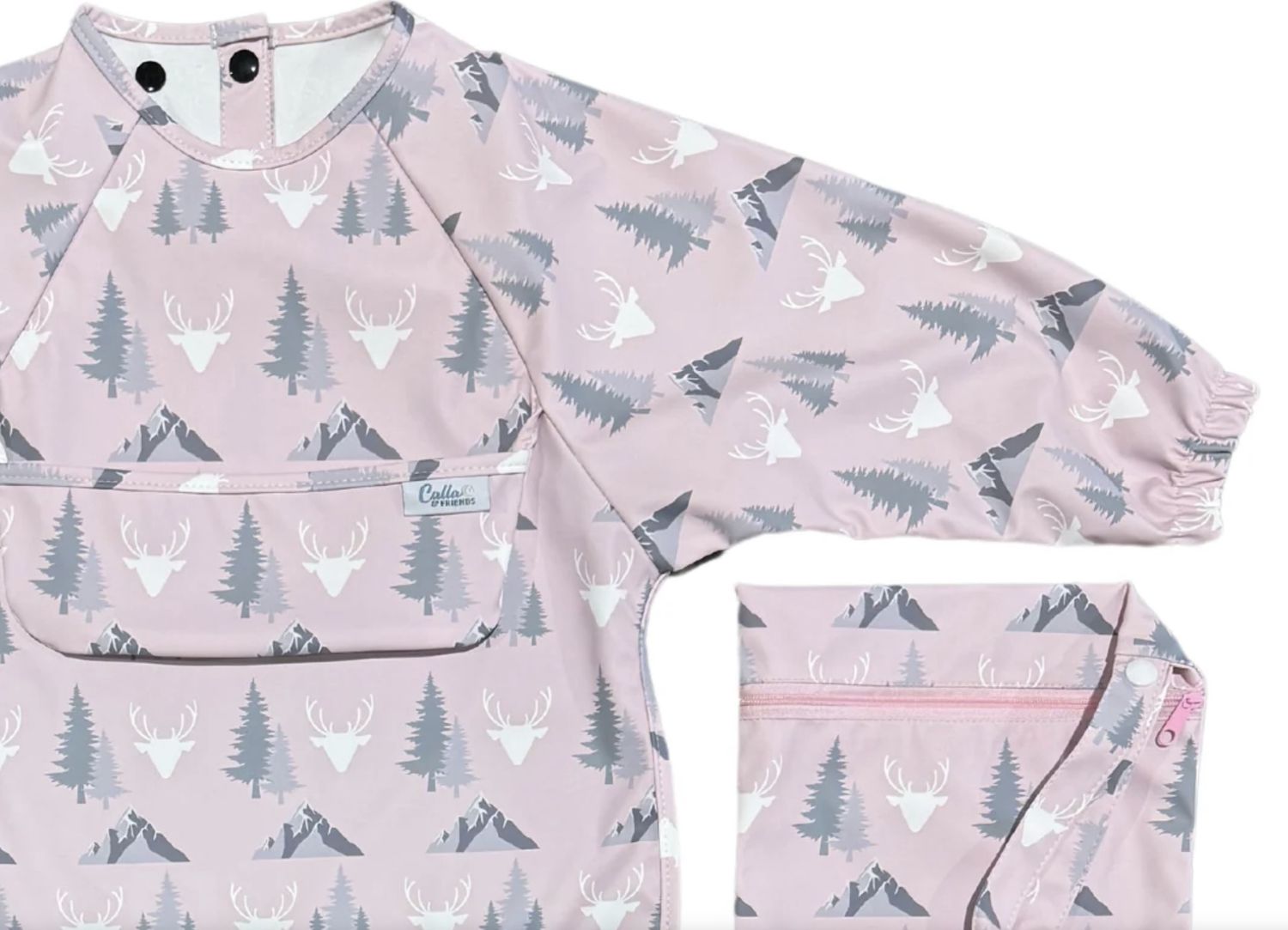Dinner Time Bib Mountains - Petal Pink