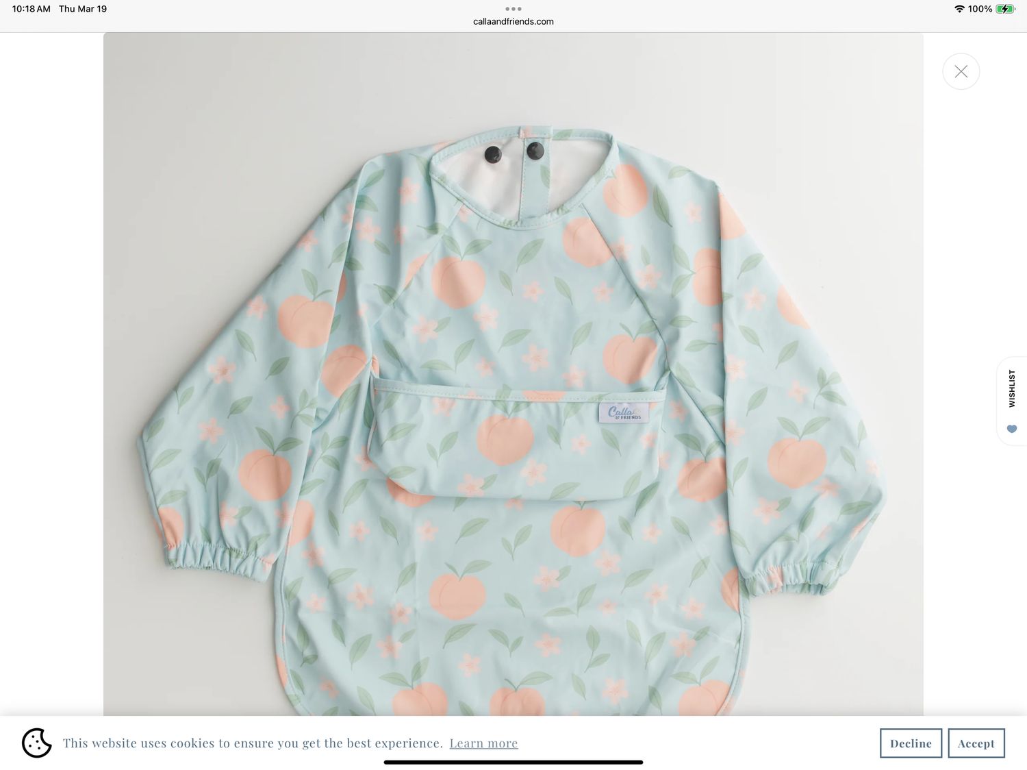 Dinner Time Bib Peach Blossom