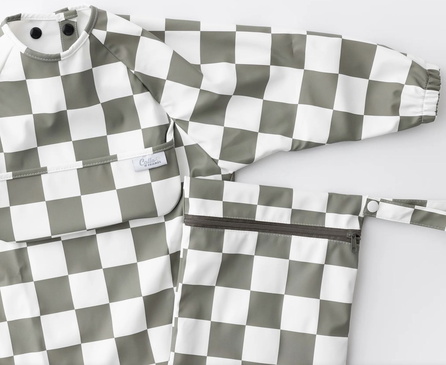 Dinner Time Bib Checkered - Pine