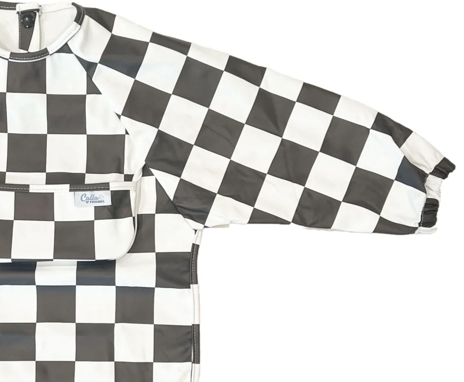 Dinner Time Bib Checkered - Blackout, Size: 6-36M