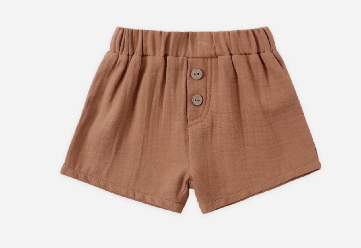 Frankie Woven Short, Color: Poppy, Size: 0-3M