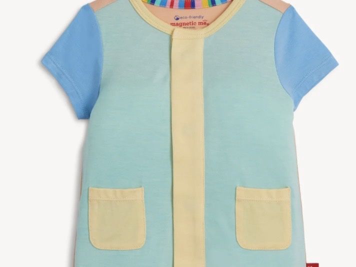 ColorBlock Short Romper, Size: 0-3M