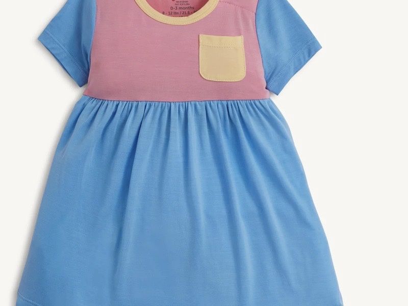 Colorblock Bodysuit Dress, Size: 0-3M
