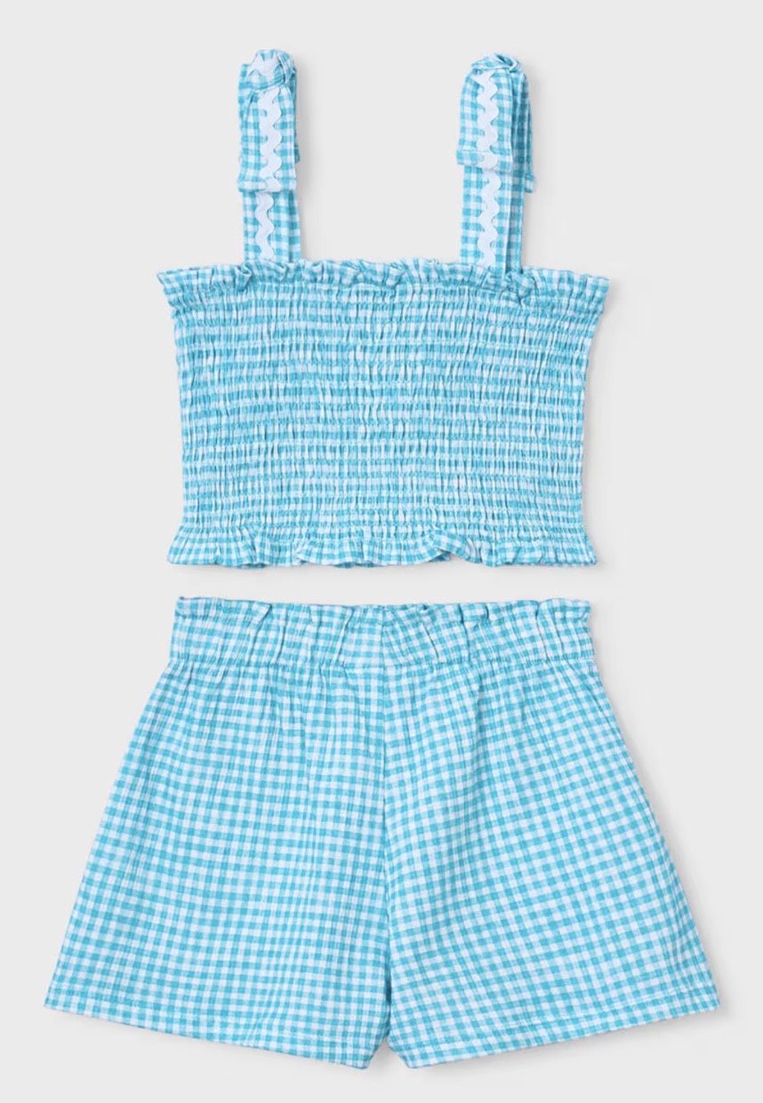 Roseberry Gingham Set, Color: Blue, Size: 2T