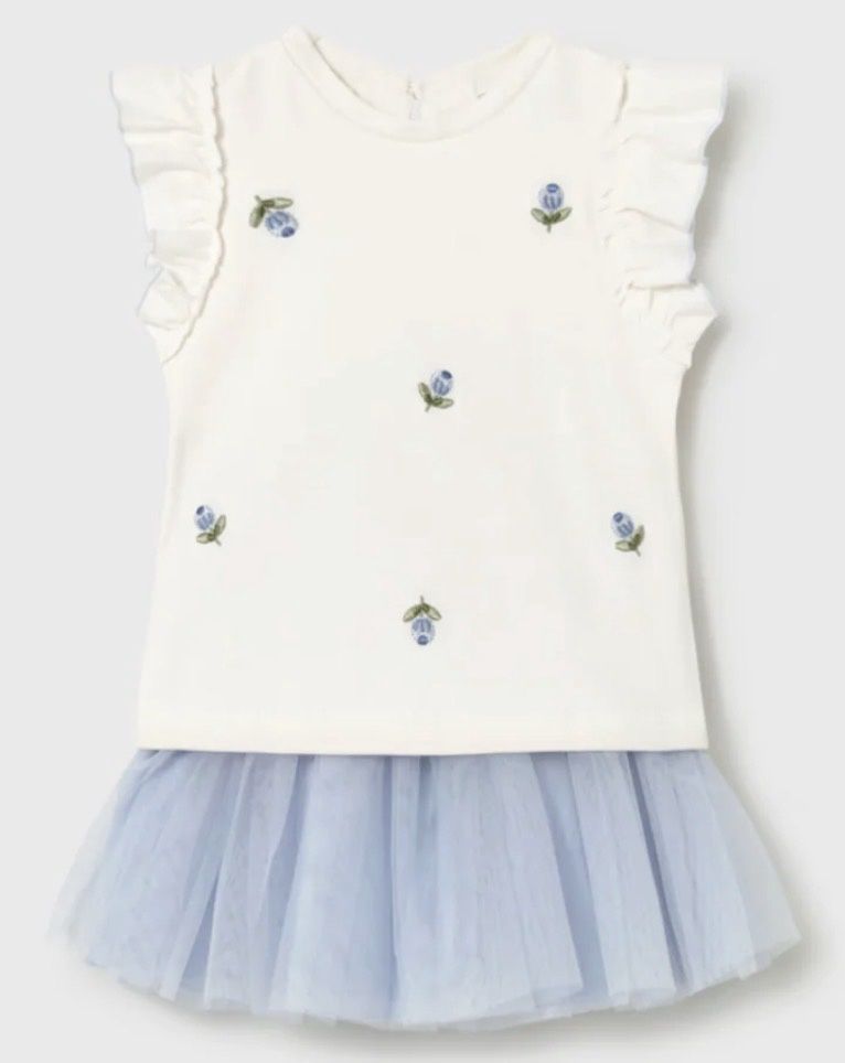 Blossom Tulle Set, Color: Blue, Size: 6-9 Mo.