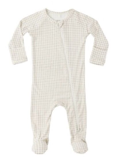 Gina Bamboo Footie, Color: Ivory, Size: NB