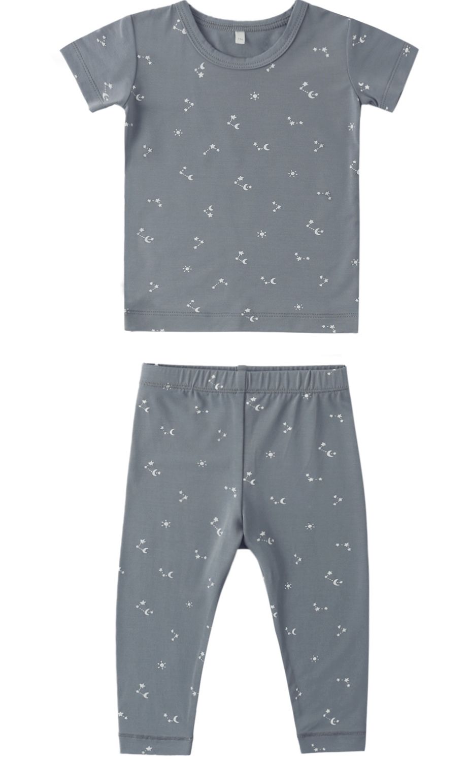 Star Bamboo Pajama Set, Color: Ocean, Size: 18-24M