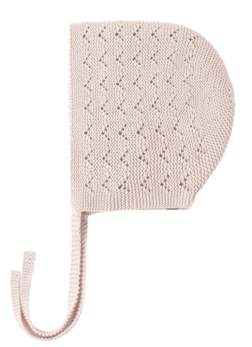 Knit Bonnet - Blush, Size: 0-3M