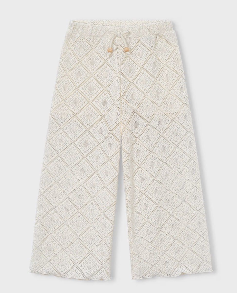 Miranda Crochet Pants, Color: Cream, Size: 2T