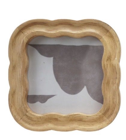Calla Rubber Wood Photo Frame 5 1/4", Color: Natural