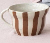 Malla Striped Mug, Color: Brown