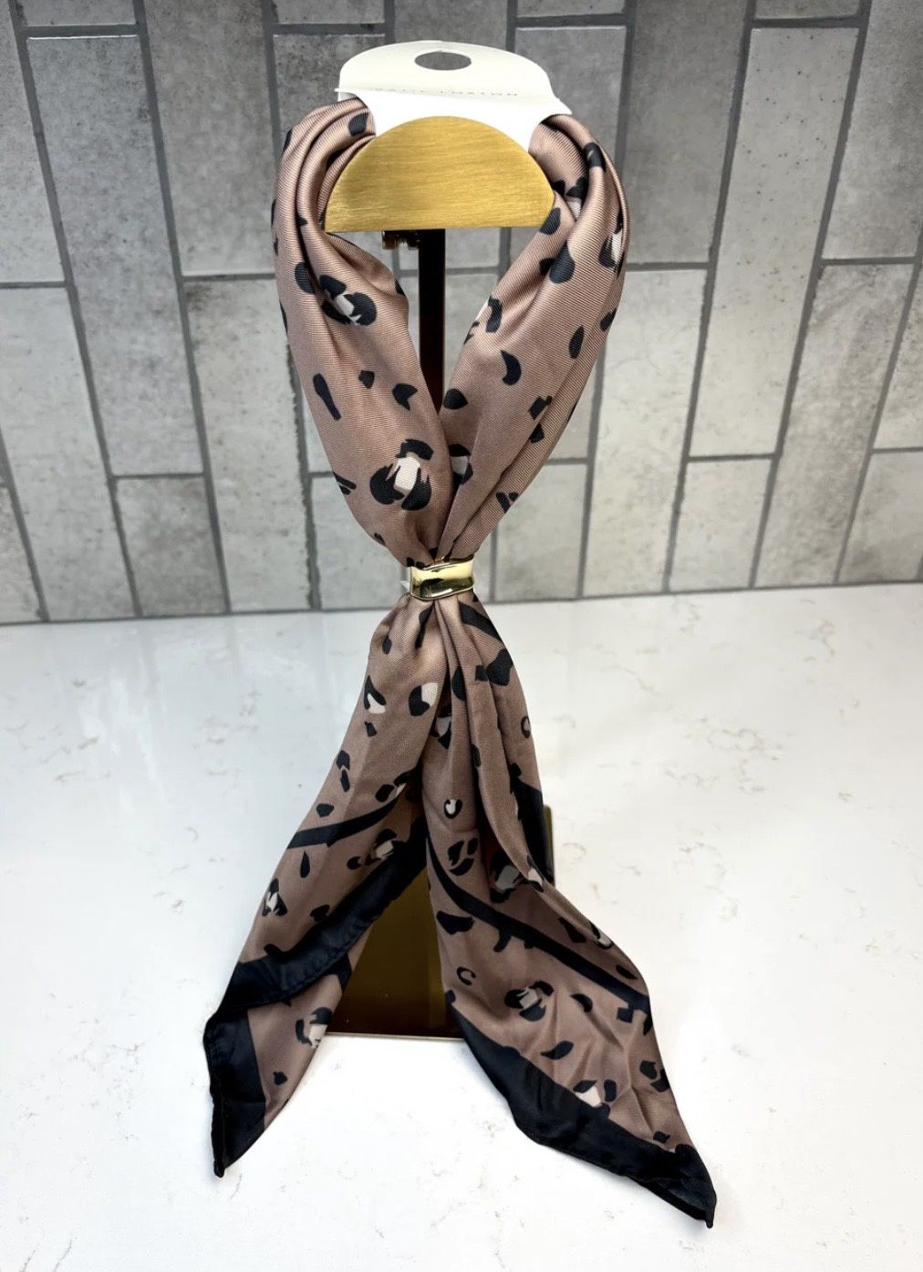 Satin Multiway Scarf, Color: Classic Leopard (Mocha/Black)
