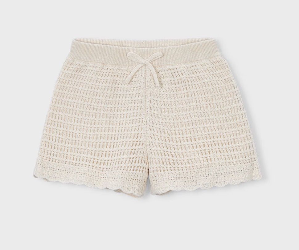 Openwork Shorts, Color: White, Size: 2