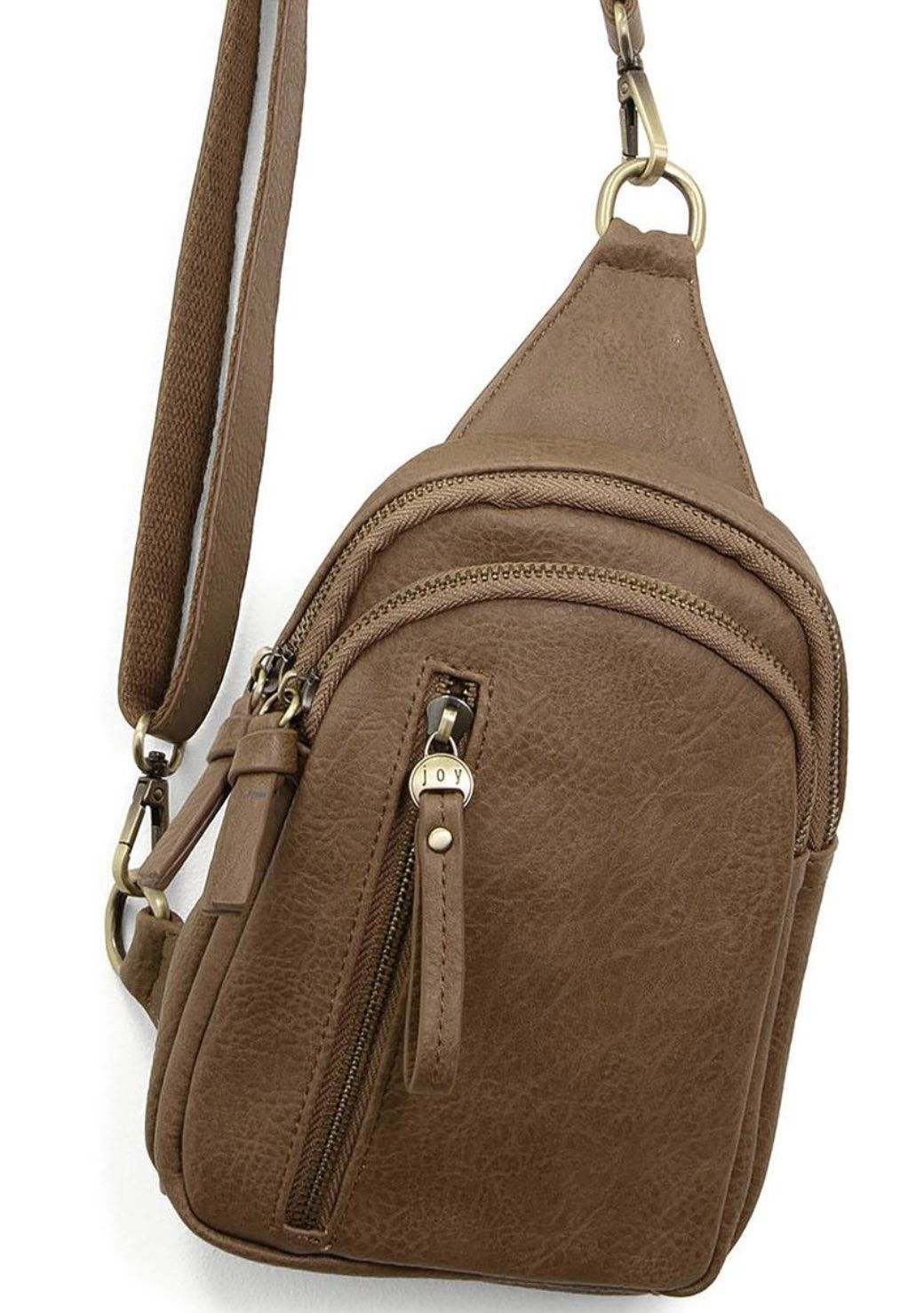 Skylar Sling Bag - Taupe, Color: Taupe