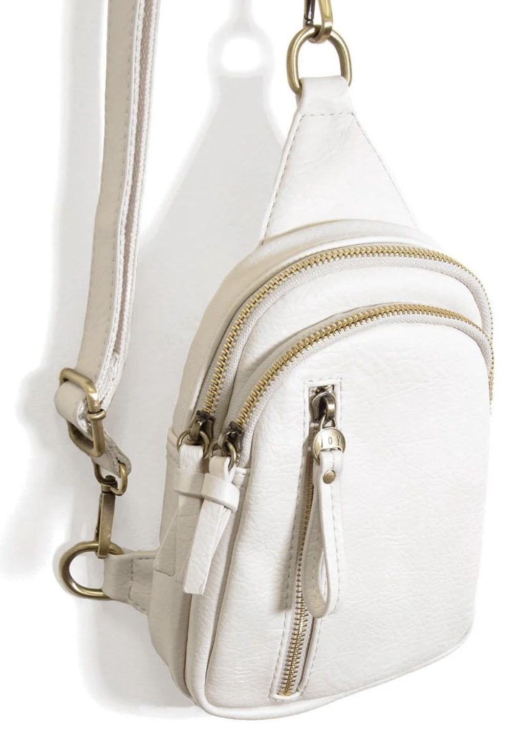 Skylar Sling Bag - White, Color: White