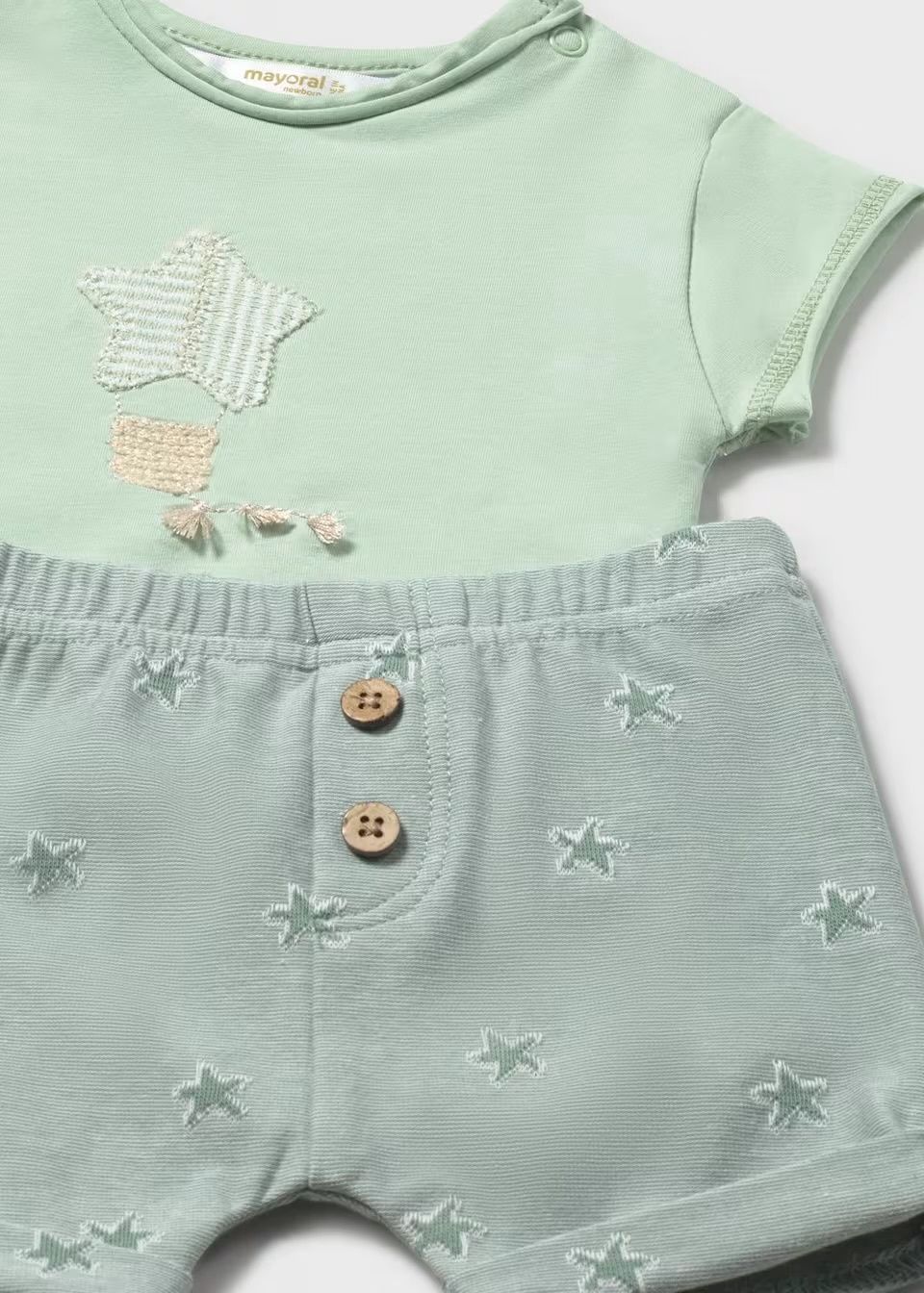 Sage Star Shirt, Size: 0-1M