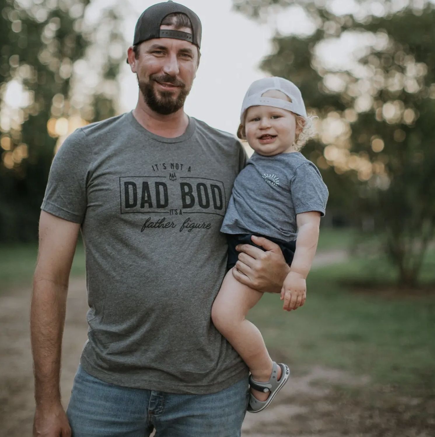 Father Figure Tee, Color: Charcoal, Size: Small