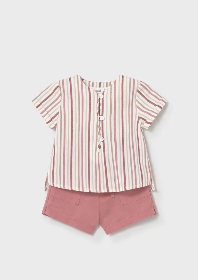 Kaden Shorts and Shirt Set - Terracota, Size: 0-1M