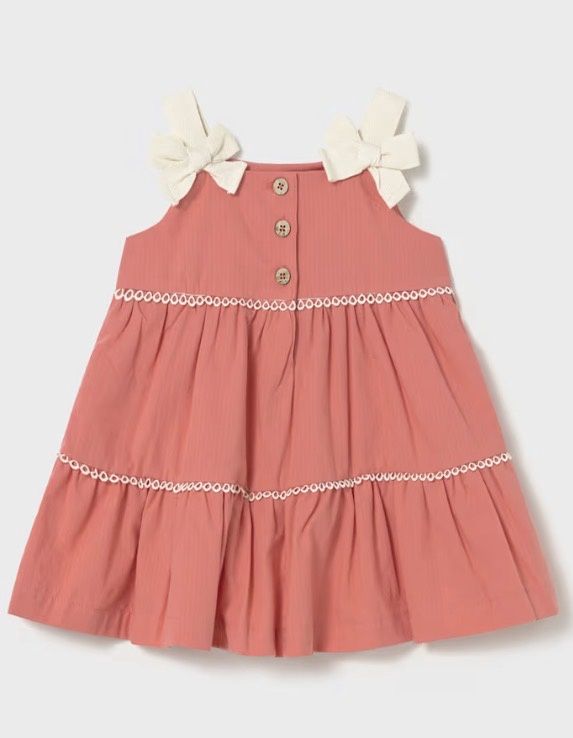 Evy Dress - Flamingo Pink, Color: Flamingo Pink, Size: 6mo