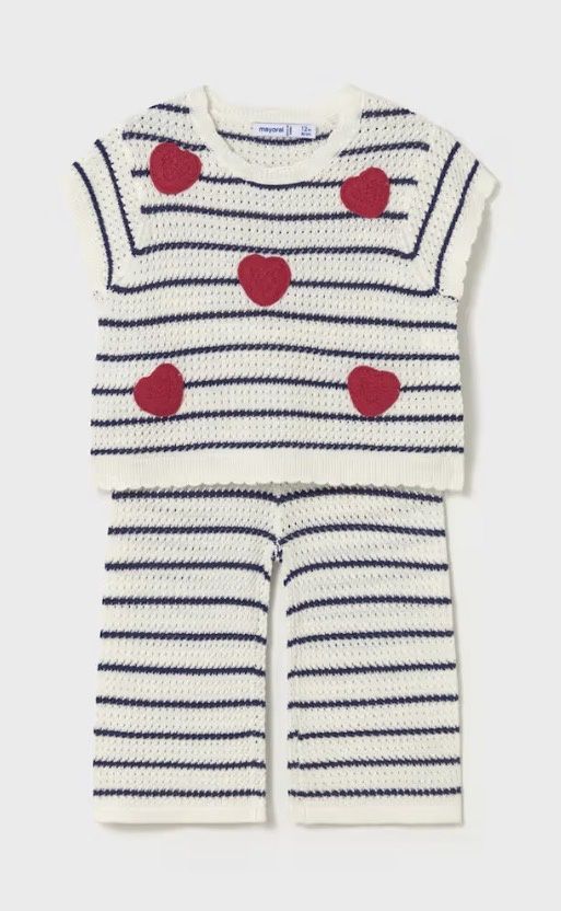 Knit Harper Set, Color: Striped, Size: Size 2