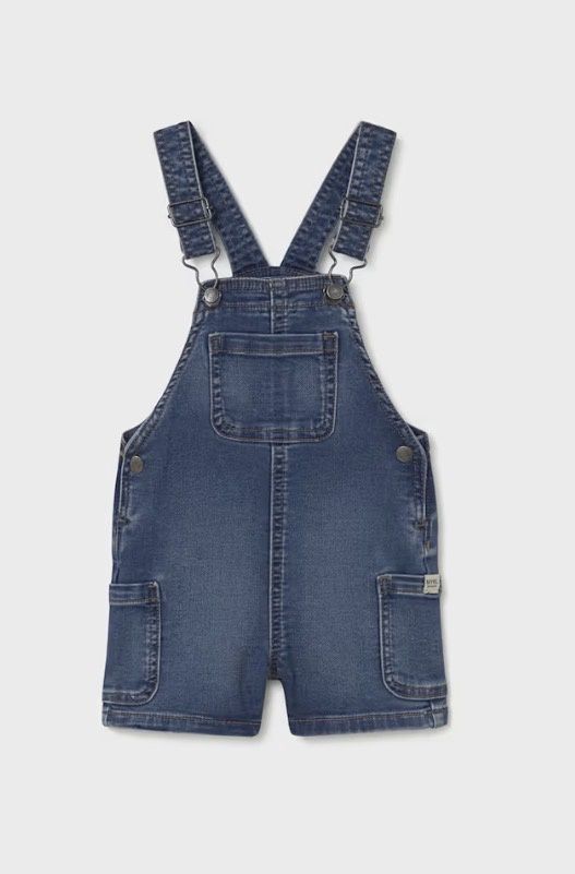 Ashley Denim Shorts Overall, Color: Denim, Size: 6M